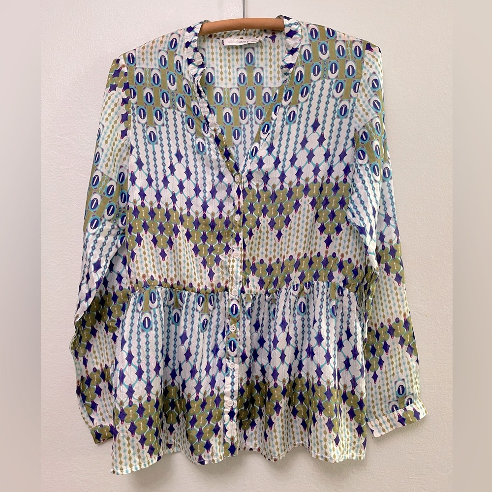 Subtle Luxury Silk Blouse, Sz Small / Medium